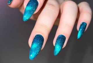 Teal Ombre Nail Ideas