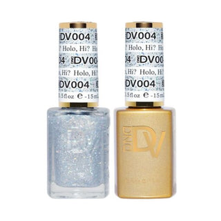 DND DV 004 Holo, Hi - DND Diva Gel Polish & Matching Nail Lacquer Duo Set