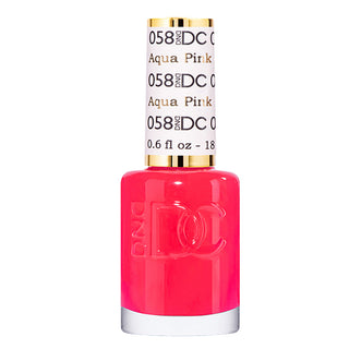 DND DC Gel Nail Polish Duo - 058 Pink, Neutral Colors - Aqua Pink