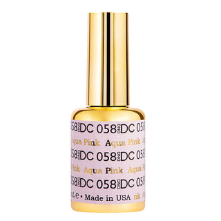 DND DC Gel Nail Polish Duo - 058 Pink, Neutral Colors - Aqua Pink