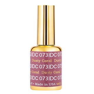 DND DC Gel Nail Polish Duo - 073 Brown Colors - Dusty Red
