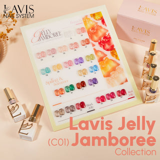 LAVIS C01 - Set 24 Colors - Gel Polish 0.5 oz - Jelly Jamboree Collection