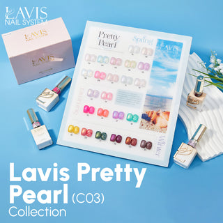 LAVIS C03 - Set 24 Colors - Gel Polish 0.5 oz - Pretty in Pearl Collection