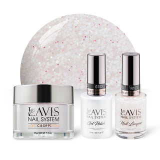 LAVIS 3 in 1 - 103 Taste of Glitter - Acrylic & Dip Powder, Gel & Lacquer