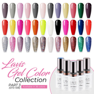 Lavis Gel Polish Part 3 (36 Colors): 073-108