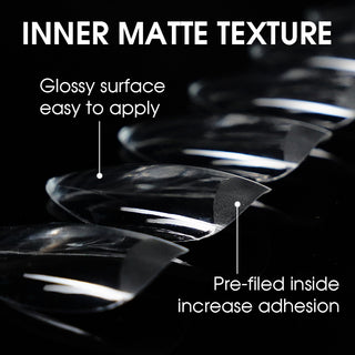 LAVIS Square Medium - 14 Sizes Clear - Soft Gel Tips