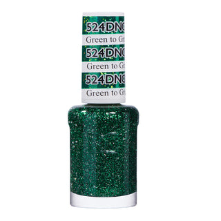 DND Gel Nail Polish Duo - 524 Green Colors - Green to Green