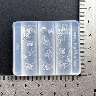 3D Nail Charm Mold 24 - Flower & Sea Star
