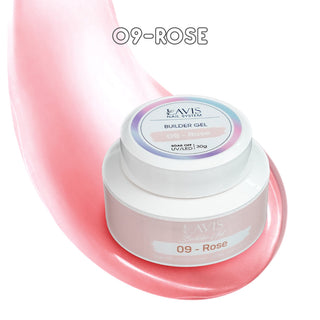 LAVIS Builder Gel In The Jar (ver 2) - 09 Rose - 30ml