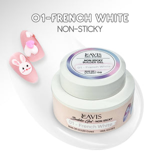 LAVIS Builder Gel Jar Non Sticky - 01 French White 15g