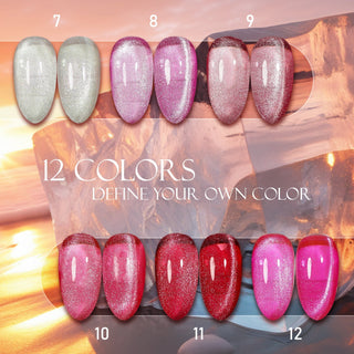 LAVIS Cat Eyes CE12 - 01 - Gel Polish 0.5 oz - Crimson Frost Collection