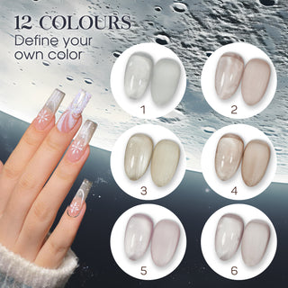 LAVIS Cat Eyes CE13 (Ver2) - Set 12 - Gel Polish 0.5 oz - Moonlit Mirage Collection