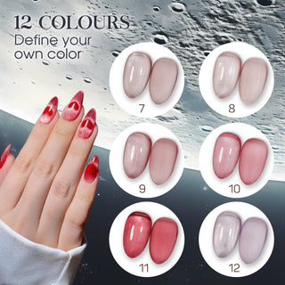 LAVIS Cat Eyes CE13 (Ver2) - Set 12 - Gel Polish 0.5 oz - Moonlit Mirage Collection