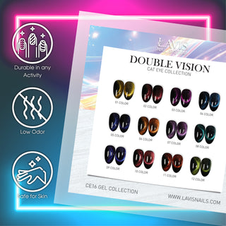 LAVIS Cat Eyes CE16 -  Gel Polish 0.5 oz - Double Vision Collection