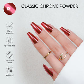 Chrome Classic Powder - Neon Red