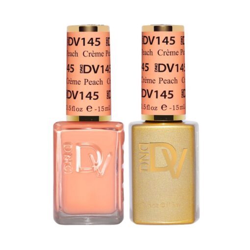 DND DV 145 Crème Peach - DND Diva Gel Polish & Matching Nail Lacquer Duo Set