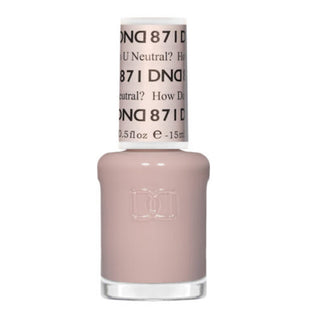DND Gel Nail Polish Duo - 871 How Do U Neutral? - DND Sheer Collection