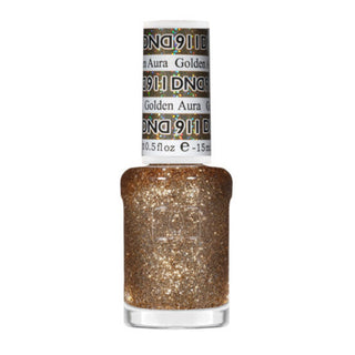 DND Gel Nail Polish Duo - 911 Golden Aura - DND Super Glitter Collection