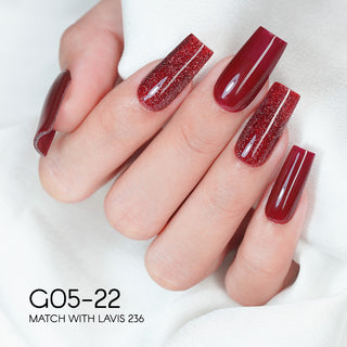 LAVIS Glitter G05 - Set 24 - Gel Polish 0.5oz - Champagne Toast Glitter Collection