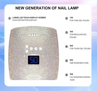 CRYSTAL DIAMOND CORDLESS – RECHARGEABLE UV/LED NAIL LAMPS by OTHER sold by DTK Nail Supply