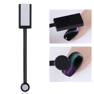 Rectangular and Circle Double-head Magic Magnet Stick (Black)