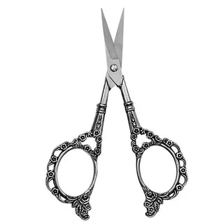 Vintage plum blossom scissors classic design sewing scissors - Silver