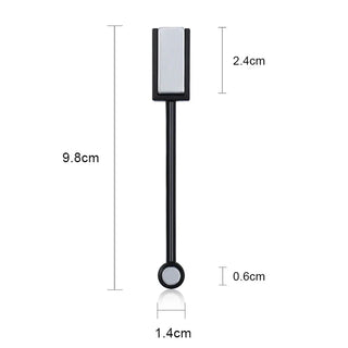 Rectangular and Circle Double-head Magic Magnet Stick (Black)