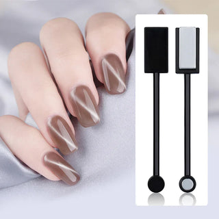 Rectangular and Circle Double-head Magic Magnet Stick (Black)