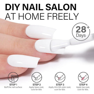 LAVIS Gel Polish Super White - 0.5 oz