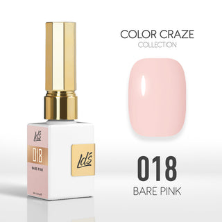 LDS Color Craze Collection - 018 Bare Pink - Gel Polish 0.5oz