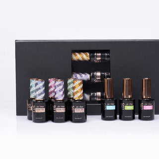 LDS Holiday Collection: 6 Healthy Gel Polishes, 1 Base Gel, 1 Top Gel, 1 Strengthener - SUMMER DREAM - 001; 006; 008; 009; 010; 011