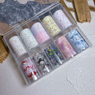 3D Bow Floral Nail Transfer Decals 3