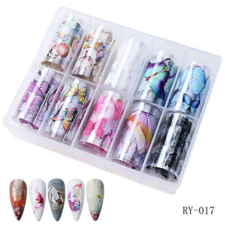 3D Butterfly Floral Nail Transfer Decals 6
