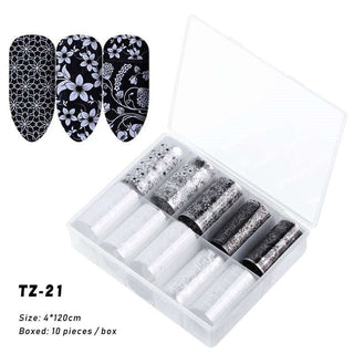 3D Floral Nail Transfer Decals TZ21