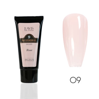 LAVIS Poly Extension Gel (ver 2) - 09 Rose - UV/LED 30ml