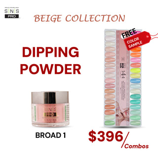 SNS Pro Dipping Powder - Set 36 Colors - Board 1 Beige (001 - 036)