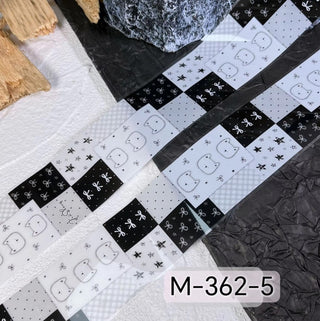 3D Bow Floral Nail Transfer Decals 2