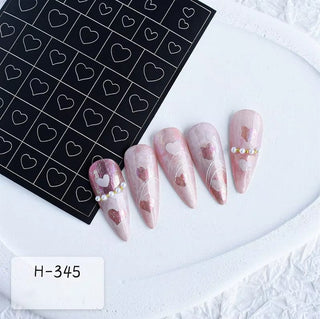 Spray Painted Nail Art Stickers H345 - Heart