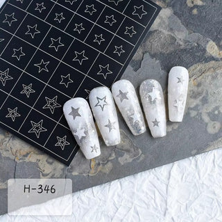 Spray Painted Nail Art Stickers H346 - Star
