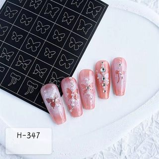 Spray Painted Nail Art Stickers H347
