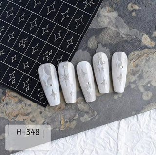Spray Painted Nail Art Stickers H348
