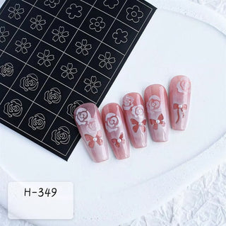 Spray Painted Nail Art Stickers H349