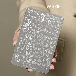 Nail Printing Steel Plate W1006 - Butterfly pattern