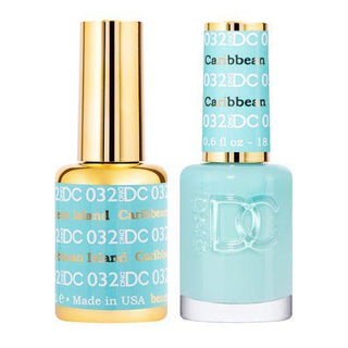 DND DC Gel Nail Polish Duo - 032 Green Colors - Carribean Island