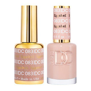 DND DC Gel Nail Polish Duo - 083 Neutral, Brown Colors - Eggshell