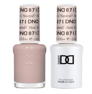 DND Gel Nail Polish Duo - 871 How Do U Neutral? - DND Sheer Collection