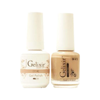 Gelixir Gel Nail Polish Duo - 114 Brown Colors by Gelixir sold by DTK Nail Supply
