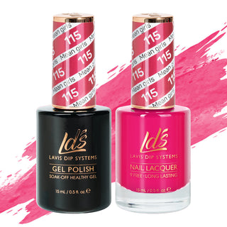 LDS 115 Mean Girls - LDS Healthy Gel Polish & Matching Nail Lacquer Duo Set - 0.5oz