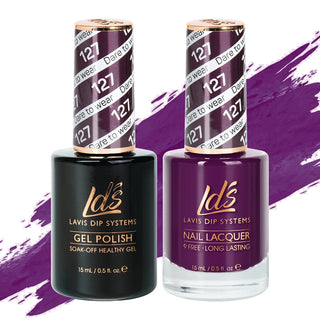 LDS 127 Dare To Wear - LDS Healthy Gel Polish & Matching Nail Lacquer Duo Set - 0.5oz