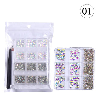 2 Set Of 6 Grids Rhinestone 01